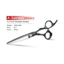 YASAKA 5.5" High‑end Barber Hair Scissors Cobalt Steel Sharp Convex Edge, Hair Shears for Precision Cutting, Ultra Sharp & Straight Convex Blade, Haircut Scissors For Men Women Salon& Home, Black