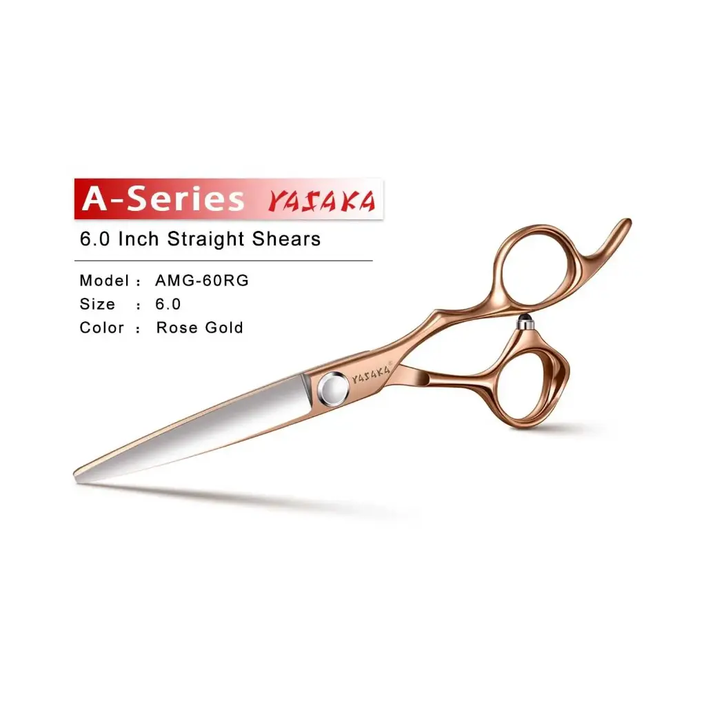 YASAKA 6" Thinning Shears for Hair Cutting with 16 Teeth Sharp Blade, Ultra Sharp Convex Blade,Cobalt Steel Thinning Scissors,Barber Texturizing Scissors For Men Women Salon& Home,Gold