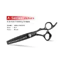 YASAKA 6" Thinning Shears for Hair Cutting with 16 Teeth Sharp Blade, Ultra Sharp Convex Blade,Cobalt Steel Thinning Scissors,Barber Texturizing Scissors For Men Women Salon& Home,Black