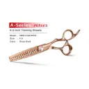 YASAKA 6" Thinning Shears for Hair Cutting with 16 Teeth Sharp Blade, Ultra Sharp Convex Blade,Cobalt Steel Thinning Scissors,Barber Texturizing Scissors For Men Women Salon& Home,Gold