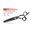 YASAKA High-end 6" Hair Cutting Thinning Shears with 23 Teeth Sharp Blade, Ultra Sharp & Straight Convex Blade,Made of Cobalt Steel,Barber texturizing shears For Men Women Salon& Home,Black