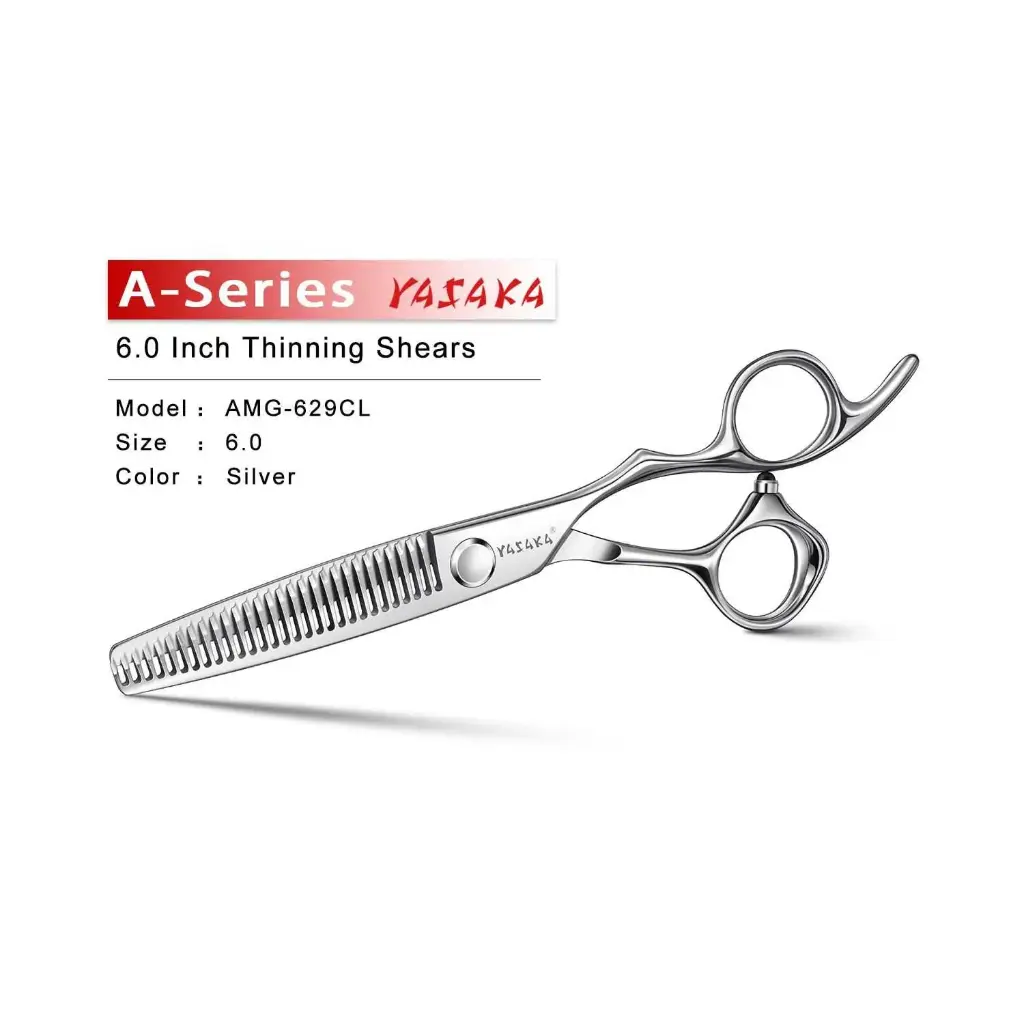 High-end 6 Inch Thinning Shears for Hair Cutting, 29-Teeth Sharp Blades, Razor-sharp Convex Blades,Cobalt Alloy Steel Barber Hairdressing Texturizing Scissors For Men Women Salon& Home -Silver
